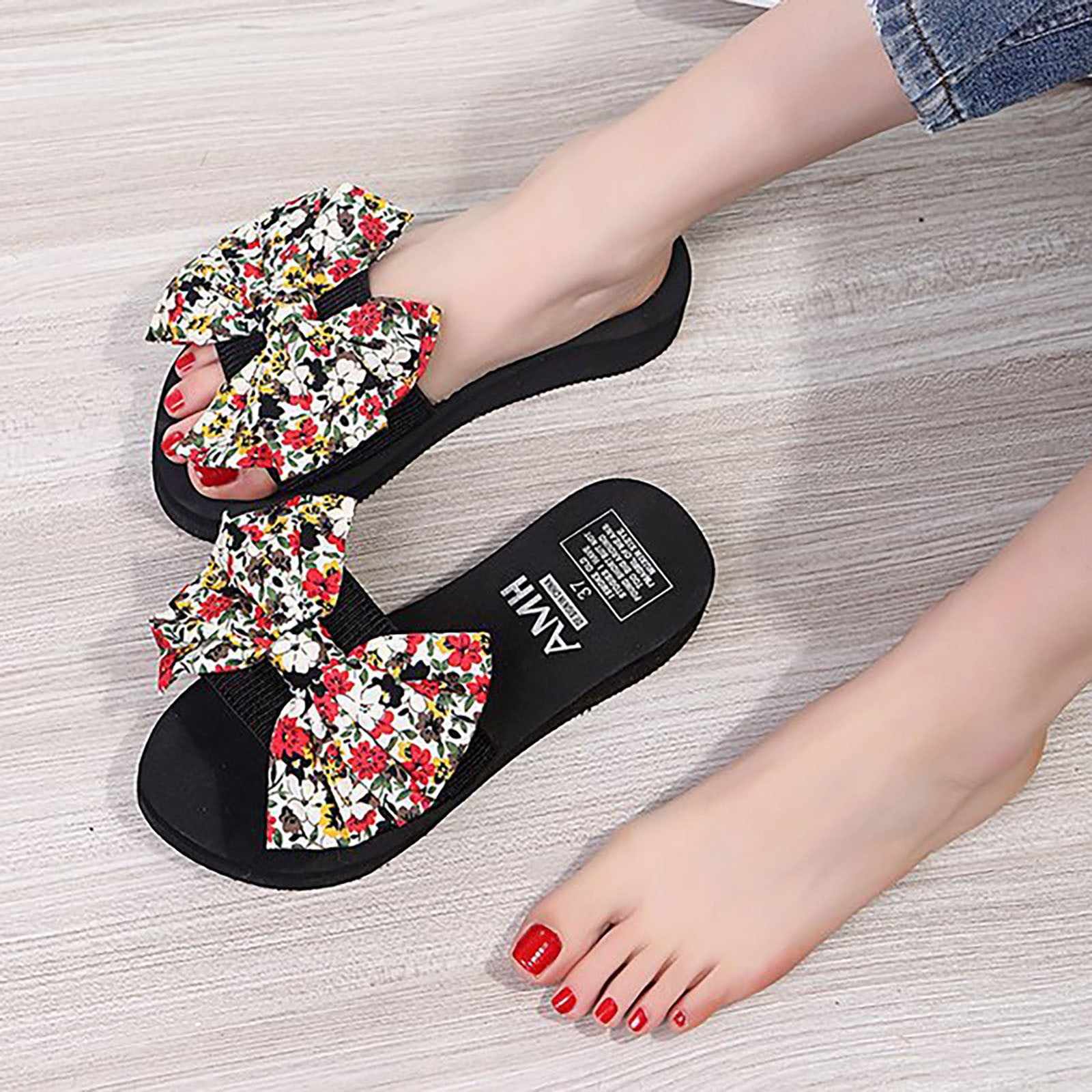 Supply [Foreign Trade Order] Summer Ladies/Girls Flip Flops Fashionable and  Wearable Flip-Flops Indoor Outdoor Slippers-